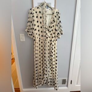 LC Lauren Conrad Black Polka Dot Maxi Dress